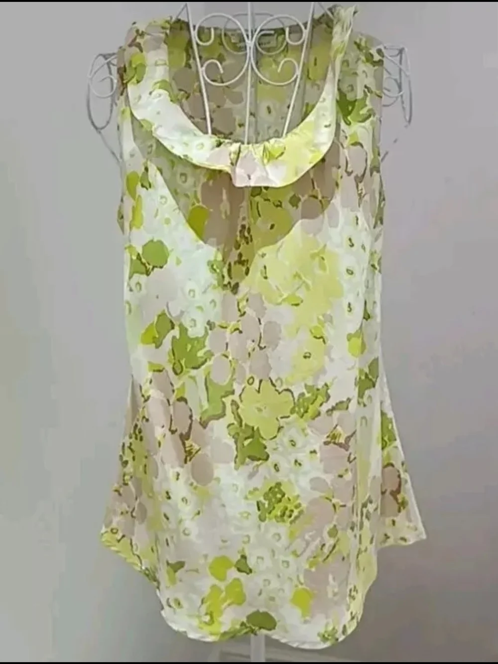 Banana Republic Citrus Floral Ruffle Neck Blouse - XL NWT - Picture 1 of 3